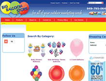 Tablet Screenshot of bigballoonstore.com